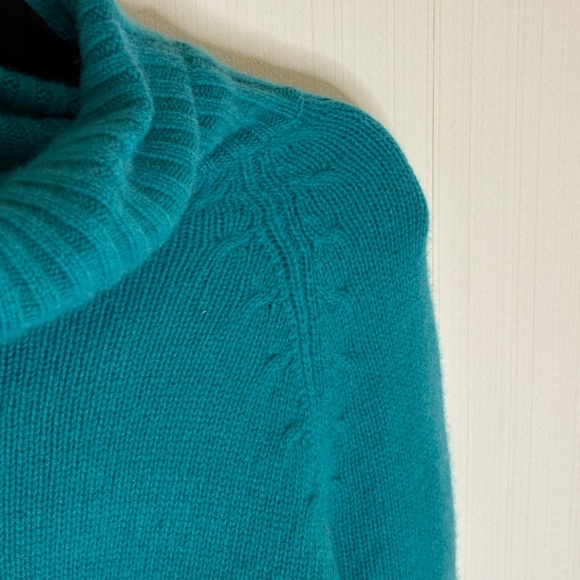Kenar 100% Cashmere Sweater Aqua Blue Sz Medium - Picture 6 of 9